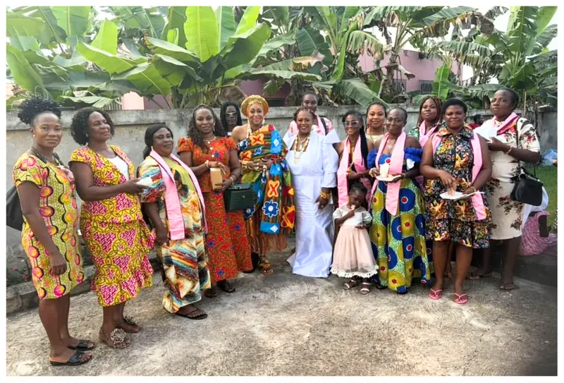 Women gathered in celebration in Ghana