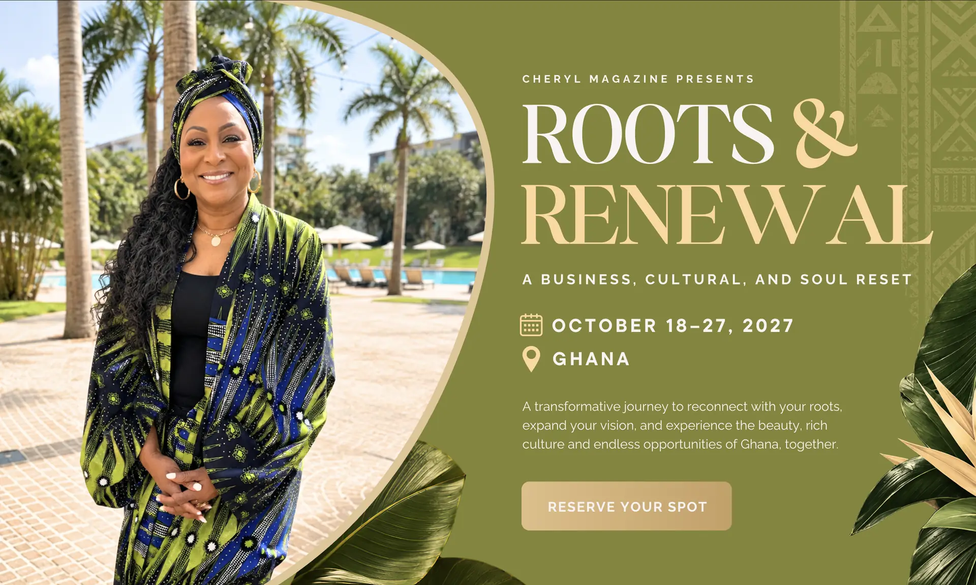 Dr. Cheryl Polote-Williamson — Roots & Renewal Ghana retreat, October 18–27, 2027
